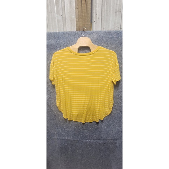 Time and Tru Tops - Time & Tru SS Crew Tunic Tee Autumn Gold Stripe XL/(16-18)